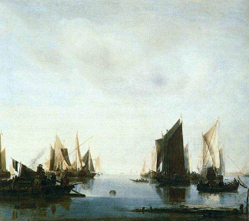 Jan van de Cappelle Seascape with Sailing Boats China oil painting art